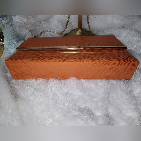 Timothy Hitsman Bag, Vintage, EUC, Snakeskin pattern, Gold Trim,Made in Spain - Picture 3 of 15